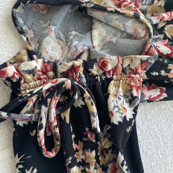 Andree by Unit blouse cold shoulder long sleeve w/ties floral print Sz Large - Picture 6 of 8